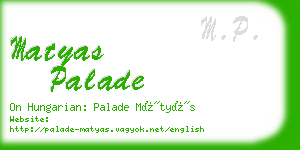 matyas palade business card